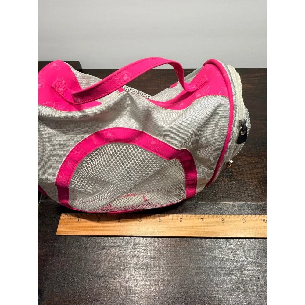 American Girl Doll Galaxy Dog Pet Travel Carry Case Pink Silver Mesh‎